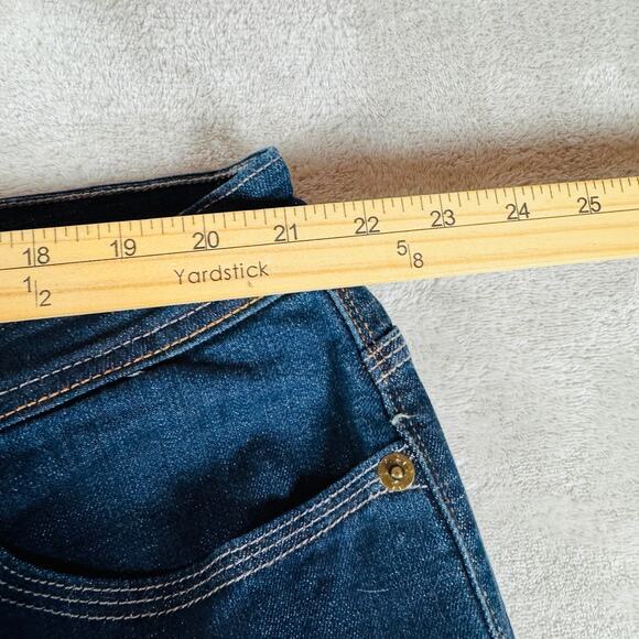 Levi Jean Women 24W Dark Wash Blue Denim 508 Bootcut Short Plus Size No Distress - Picture 9 of 11